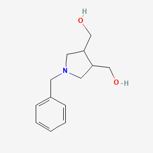 molecular formula C13H19NO2 B1283162 （1-苄基吡咯烷-3,4-二基）二甲醇 CAS No. 1256106-48-5