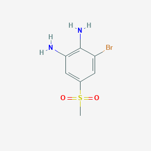 molecular formula C7H9BrN2O2S B12831638 3-Bromo-5-(methylsulfonyl)benzene-1,2-diamine 