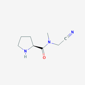 molecular formula C8H13N3O B12831646 (S)-N-(Cyanomethyl)-N-methylpyrrolidine-2-carboxamide 