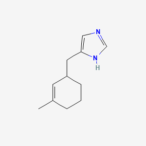 molecular formula C11H16N2 B12831653 4-((3-Methylcyclohex-2-en-1-yl)methyl)-1H-imidazole 