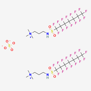 Bis[trimethyl-3-[[(pentadecafluoroheptyl)sulphonyl]amino]propylammonium] sulphate