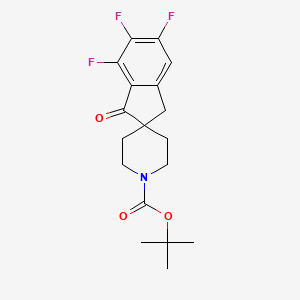 molecular formula C18H20F3NO3 B12831709 tert-Butyl 5,6,7-trifluoro-1-oxo-1,3-dihydrospiro[indene-2,4'-piperidine]-1'-carboxylate 