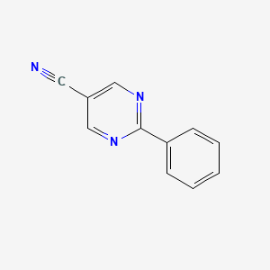 molecular formula C11H7N3 B1283172 2-苯基嘧啶-5-腈 CAS No. 85386-15-8