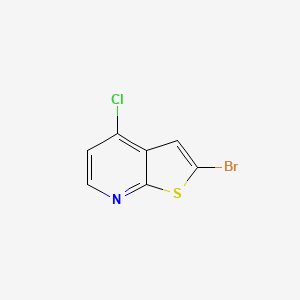 molecular formula C7H3BrClNS B12831724 2-Bromo-4-chlorothieno[2,3-b]pyridine 