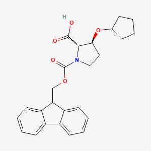 (2S,3S)-1-(((9H-Fluoren-9-yl)methoxy)carbonyl)-3-(cyclopentyloxy)pyrrolidine-2-carboxylic acid