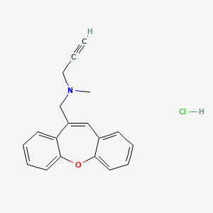 molecular formula C19H18ClNO B12831746 N-(Dibenzo[b,f]oxepin-10-ylmethyl)-N-methylprop-2-yn-1-amine hydrochloride 