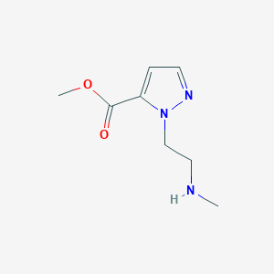 molecular formula C8H13N3O2 B12831765 Methyl 1-(2-(methylamino)ethyl)-1H-pyrazole-5-carboxylate 