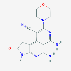 5,6-Diamino-3-methyl-8-morpholino-2-oxo-2,3-dihydro-1H-pyrrolo[2,3-c][2,7]naphthyridine-9-carbonitrile