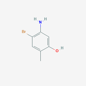 molecular formula C7H8BrNO B12831777 5-Amino-4-bromo-2-methylphenol 