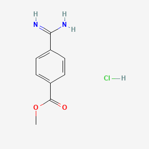 molecular formula C9H11ClN2O2 B1283181 Methyl 4-carbamimidoylbenzoate hydrochloride CAS No. 42823-73-4