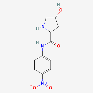 molecular formula C11H13N3O4 B12831833 4-hydroxy-N-(4-nitrophenyl)pyrrolidine-2-carboxamide 