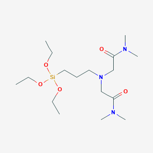 molecular formula C17H37N3O5Si B12831880 2,2'-((3-(Triethoxysilyl)propyl)azanediyl)bis(N,N-dimethylacetamide) 