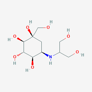 molecular formula C10H21NO7 B12831901 (1R,2R,3S,4R,5R)-5-(1,3-dihydroxypropan-2-ylamino)-1-(hydroxymethyl)cyclohexane-1,2,3,4-tetrol 