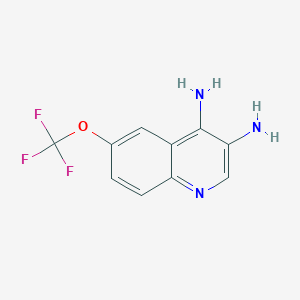 molecular formula C10H8F3N3O B12831976 6-(Trifluoromethoxy)quinoline-3,4-diamine 