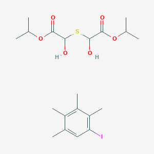 molecular formula C20H31IO6S B12831982 1-Iodo-2,3,4,5-tetramethylbenzene;propan-2-yl 2-hydroxy-2-(1-hydroxy-2-oxo-2-propan-2-yloxyethyl)sulfanylacetate 