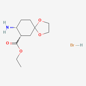 ethyl (7S,8R)-8-amino-1,4-dioxaspiro[4.5]decane-7-carboxylate hydrobromide