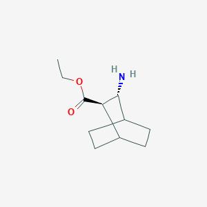 molecular formula C11H19NO2 B12832029 (2R,3R)-Ethyl 3-aminobicyclo[2.2.2]octane-2-carboxylate 