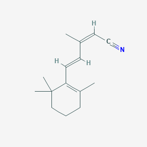 molecular formula C15H21N B12832030 (2Z,4E)-3-Methyl-5-(2,6,6-trimethyl-1-cyclohexen-1-yl)penta-2,4-dienenitrile CAS No. 5299-99-0