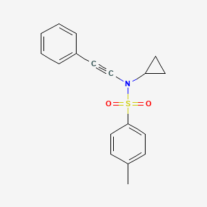 molecular formula C18H17NO2S B12832059 N-Cyclopropyl-4-methyl-N-(phenylethynyl)benzenesulfonamide 