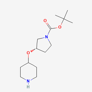 molecular formula C14H26N2O3 B12832061 tert-Butyl (S)-3-(piperidin-4-yloxy)pyrrolidine-1-carboxylate 