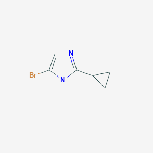 molecular formula C7H9BrN2 B12832119 5-Bromo-2-cyclopropyl-1-methyl-1H-imidazole 