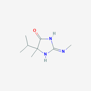 molecular formula C8H15N3O B12832127 5-Isopropyl-5-methyl-2-(methylamino)-1H-imidazol-4(5H)-one 