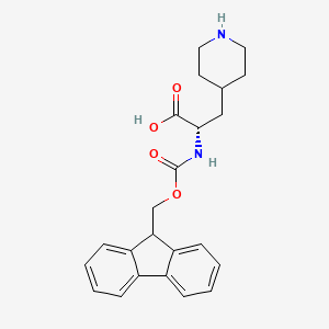 (S)-2-((((9H-Fluoren-9-yl)methoxy)carbonyl)amino)-3-(piperidin-4-yl)propanoic acid