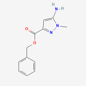 molecular formula C12H13N3O2 B12832180 Benzyl 5-amino-1-methyl-1H-pyrazole-3-carboxylate 