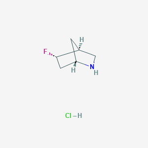 molecular formula C6H11ClFN B12832192 Rel-(1S,4S,5S)-5-Fluoro-2-azabicyclo[2.2.1]heptane hydrochloride 