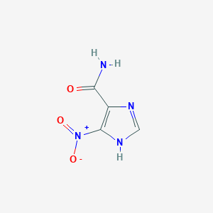 molecular formula C4H4N4O3 B12832197 1H-Imidazole-4-carboxamide, 5-nitro- CAS No. 65865-80-7