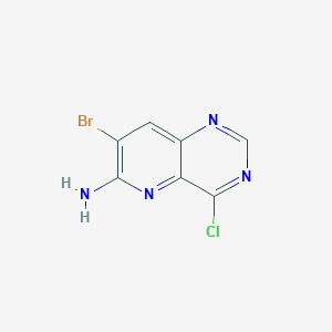 molecular formula C7H4BrClN4 B12832211 7-Bromo-4-chloropyrido[3,2-D]pyrimidin-6-amine 