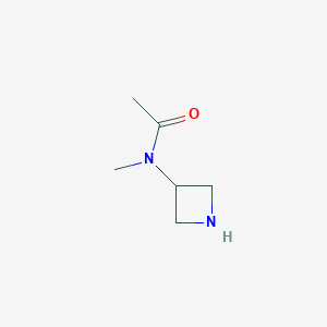 molecular formula C6H12N2O B12832236 N-(azetidin-3-yl)-N-methyl-acetamide 