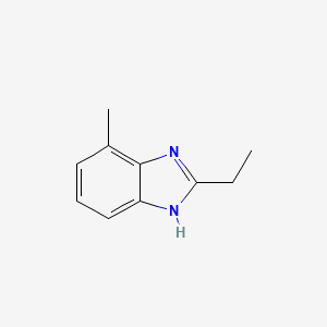 molecular formula C10H12N2 B12832245 2-Ethyl-4-methyl-1H-benzo[d]imidazole 