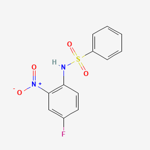 molecular formula C12H9FN2O4S B12832257 N-(4-Fluoro-2-nitrophenyl)benzenesulfonamide 