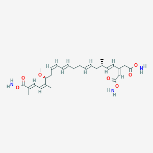 diamino (2E,4Z,6R,8Z,10E,14E,17S,18E,20Z)-20-(2-aminooxy-2-oxoethyl)-6-methoxy-2,5,17-trimethyldocosa-2,4,8,10,14,18,20-heptaenedioate