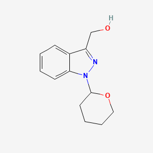 molecular formula C13H16N2O2 B12832289 (1-(Tetrahydro-2H-pyran-2-yl)-1H-indazol-3-yl)methanol 