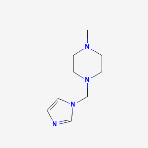 molecular formula C9H16N4 B12832315 1-((1H-Imidazol-1-yl)methyl)-4-methylpiperazine CAS No. 91272-89-8