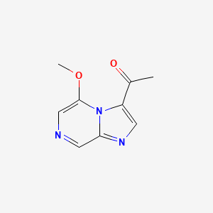 molecular formula C9H9N3O2 B12832340 1-(5-Methoxyimidazo[1,2-a]pyrazin-3-yl)ethan-1-one 