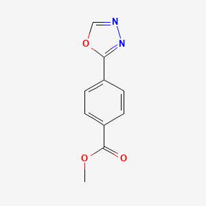 molecular formula C10H8N2O3 B12832345 Methyl 4-(1,3,4-oxadiazol-2-yl)benzoate CAS No. 22816-03-1