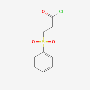 molecular formula C9H9ClO3S B1283240 3-(苯磺酰基)丙酰氯 CAS No. 3445-53-2