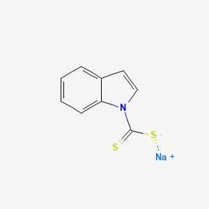 molecular formula C9H6NNaS2 B12832424 1H-Indole-1-carbodithioic acid, sodium salt 