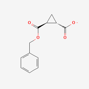 molecular formula C12H11O4- B12832426 (1S,2S)-2-((Benzyloxy)carbonyl)cyclopropane-1-carboxylate 