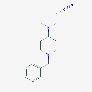 molecular formula C16H23N3 B12832432 3-((1-Benzylpiperidin-4-yl)(methyl)amino)propanenitrile 