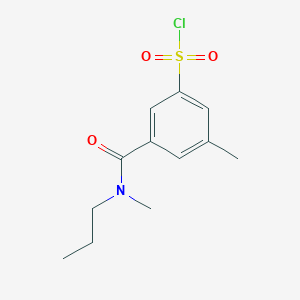 molecular formula C12H16ClNO3S B12832454 3-Methyl-5-(methyl(propyl)carbamoyl)benzenesulfonyl chloride 