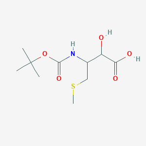 molecular formula C10H19NO5S B12832456 3-((tert-Butoxycarbonyl)amino)-2-hydroxy-4-(methylthio)butanoic acid 