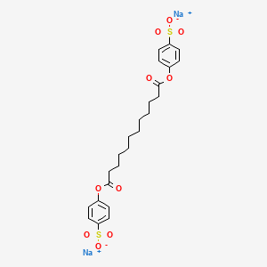 molecular formula C24H28Na2O10S2 B12832467 Sodium 4,4'-(dodecanedioylbis(oxy))dibenzenesulfonate 