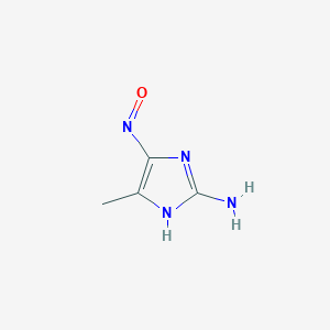 molecular formula C4H6N4O B12832474 2-Amino-5-methyl-4H-imidazol-4-one oxime 