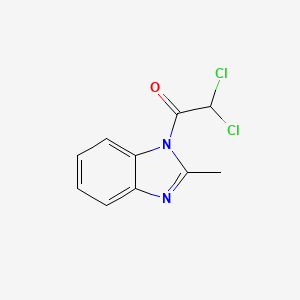 molecular formula C10H8Cl2N2O B12832494 2,2-Dichloro-1-(2-methyl-1H-benzo[d]imidazol-1-yl)ethanone 