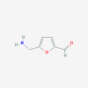 molecular formula C6H7NO2 B12832498 5-(Aminomethyl)furan-2-carbaldehyde 