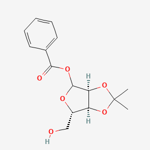 molecular formula C15H18O6 B12832499 Benzoyl 2,3-O-isopropylidene-L-ribofuranoside 